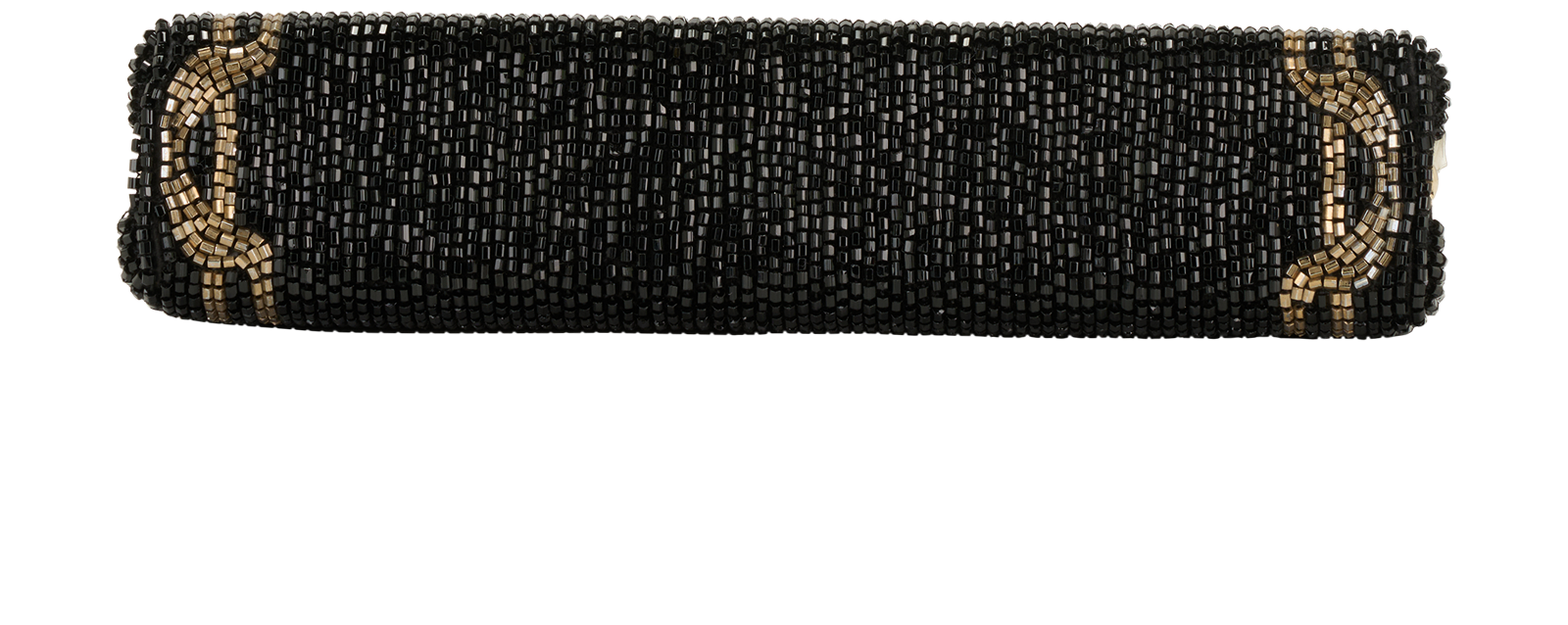Celeste Beaded Clutch, &pound;260, Handbags, Black, Satin, Top view